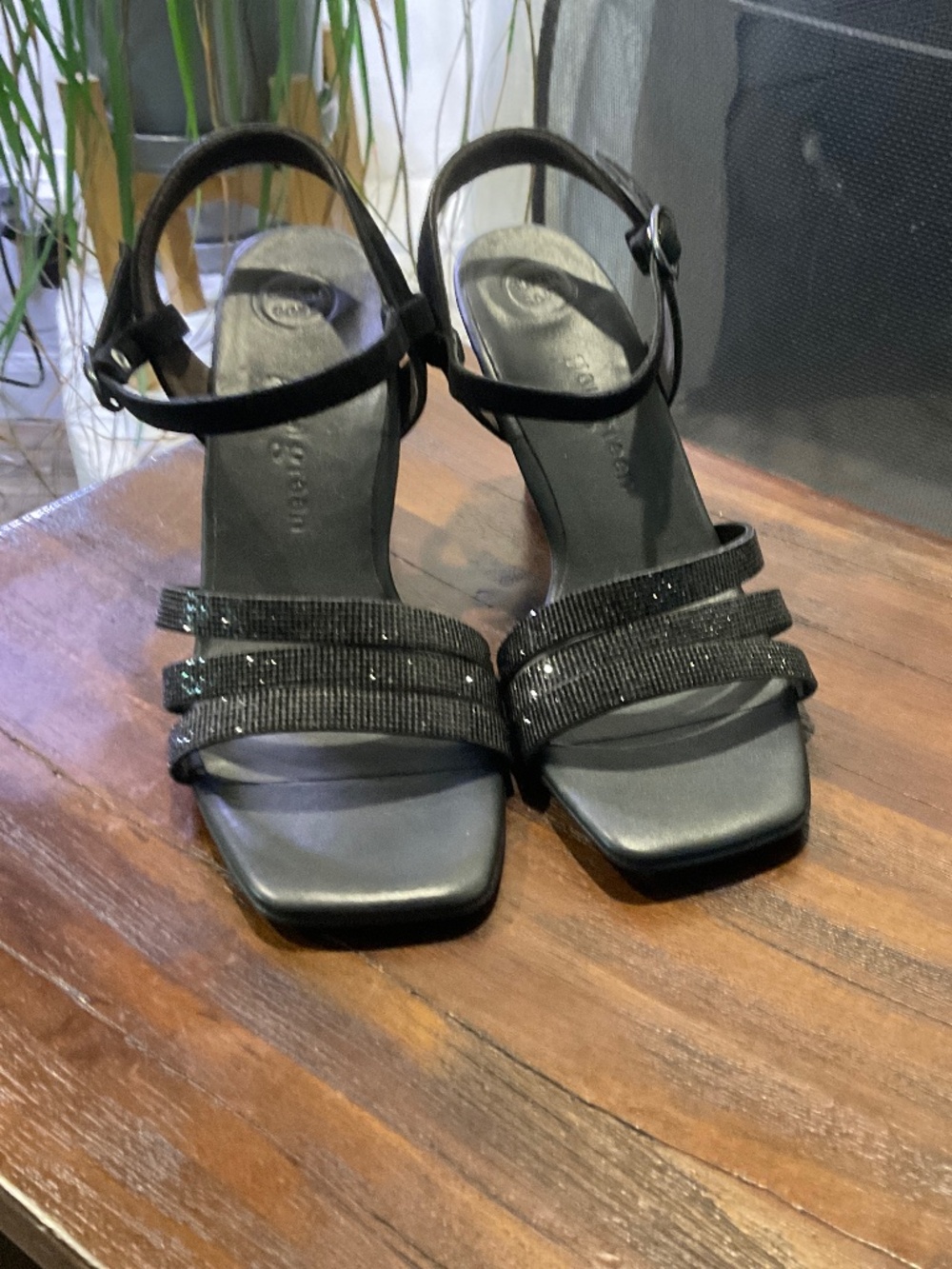 Paul Green Radiance High Heel Black Suede Sandals Size UK 4.5 / US 7